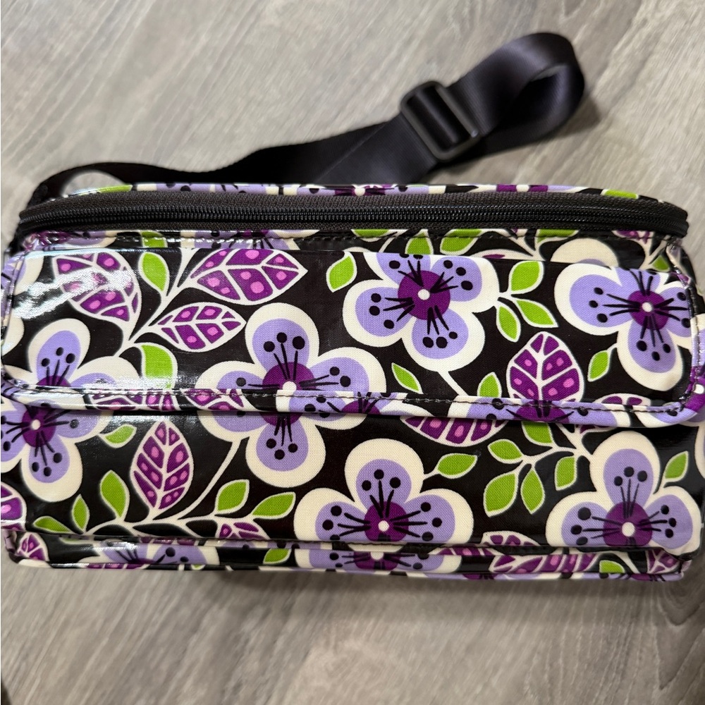 Vera Bradley Black and Purple Floral Cooler Bag